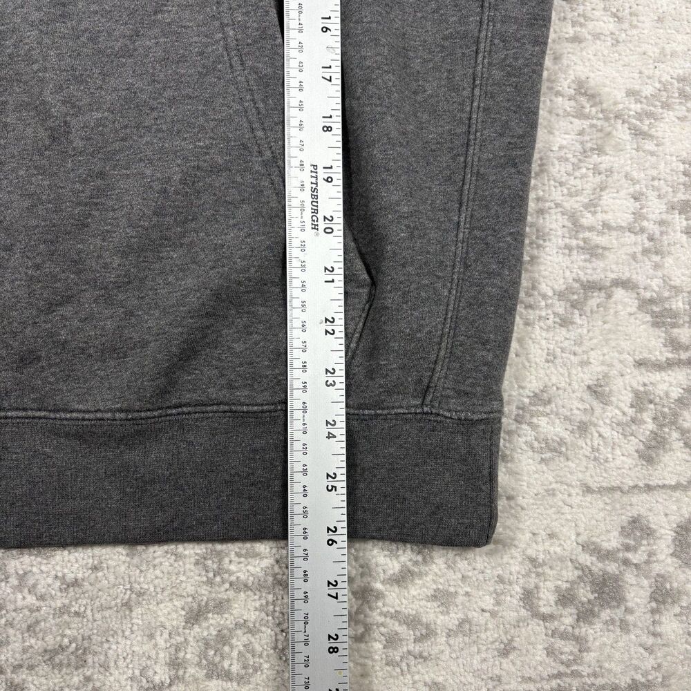 Nike Box Logo Hoodie Mens Gray Pullover Casual Spellout Size Medium - Picture 2 of 5